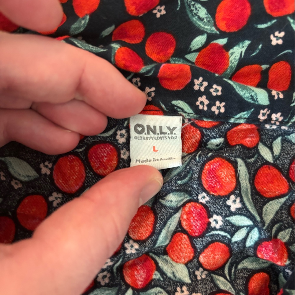 Maternity Floral Red and Black Pajama Set - Picture 4 of 4